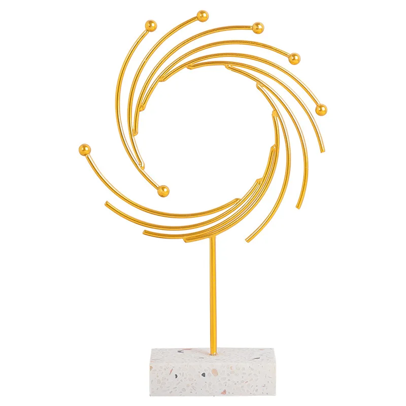 

China Factory Dropshipping Modern Creative Metal Gold Windmill Home Decoration Accessories