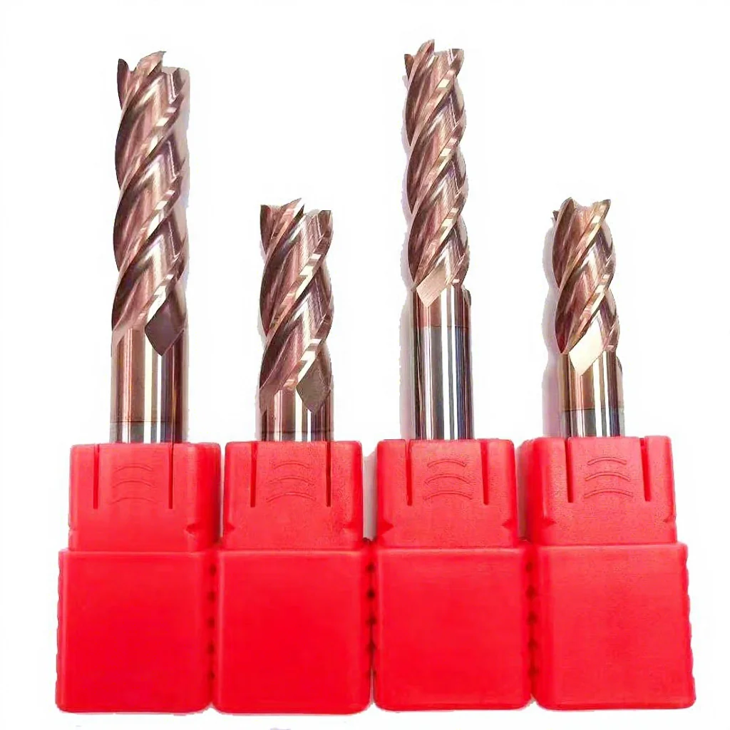 HRC55 Tungsten Carbide 4 Flute 100mm Length End Mill