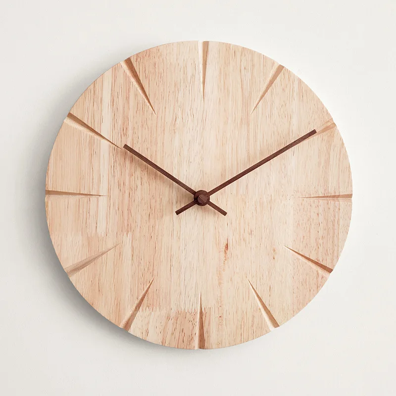 

Decoration 12inch wooden Clocks Home Decorative wooden Wall Clock