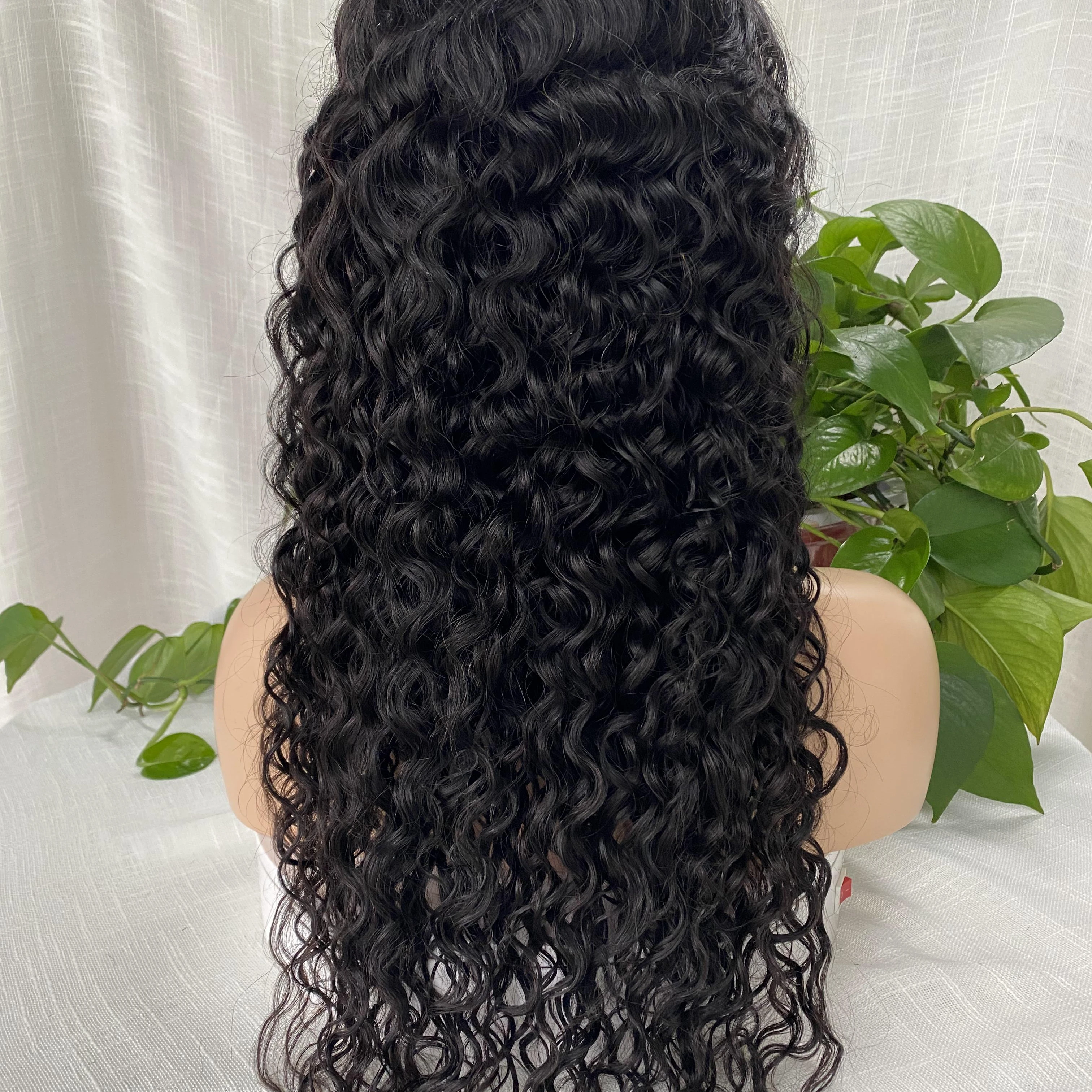 

spanish wave 30 unprocessed 100% human silk top natural lace front wig indian hair