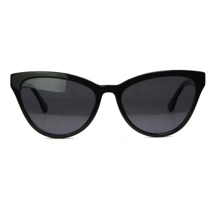 

High Quality Black Color Cat Eye Polarized Acetate Sunglasses