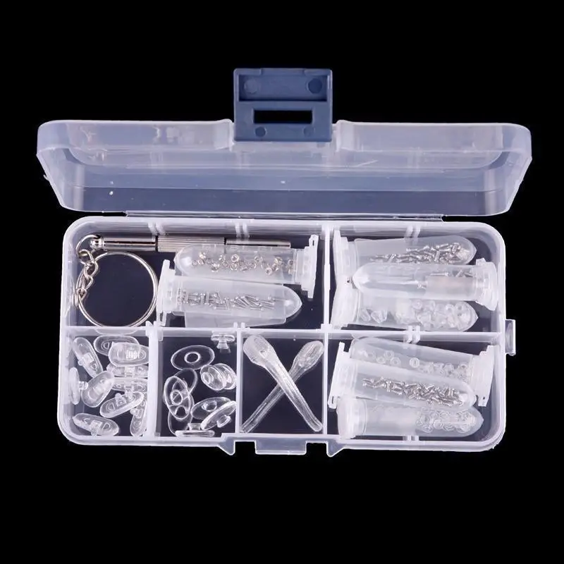 

Eyeglasses Parts Ear Hook Optical Glasses Accessories Repair Box Silicone Nose Pad