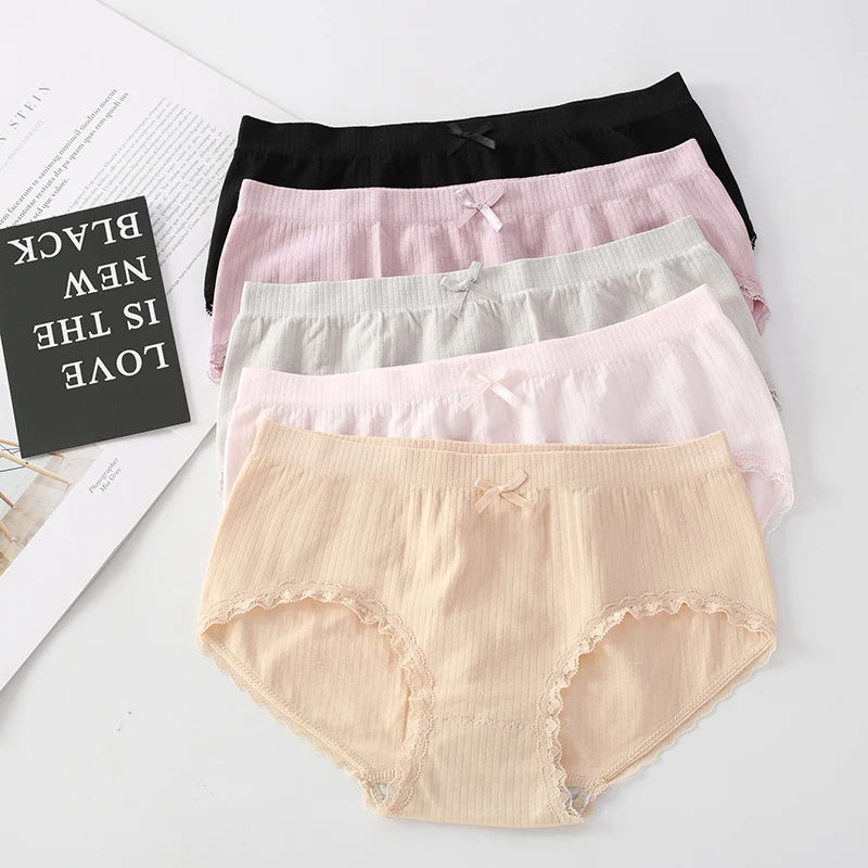 

Factory direct Cotton Panties for ladies Mid Rise brief underwear Elastic Waist ladies stretch panties, Pink, skin, gray, light purple, accept to custom.