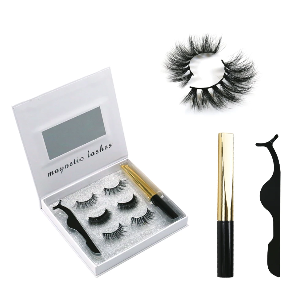 

3 Pairs Magnetic Eyelashes customized package moxielash magnetic eyelashes
