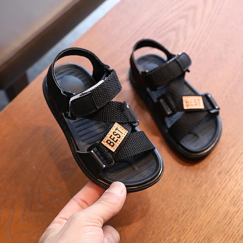 

boys casual sandals toddler baby 2021 summer new fashion open toe shoes children's soft sole beach shoes sandals kids