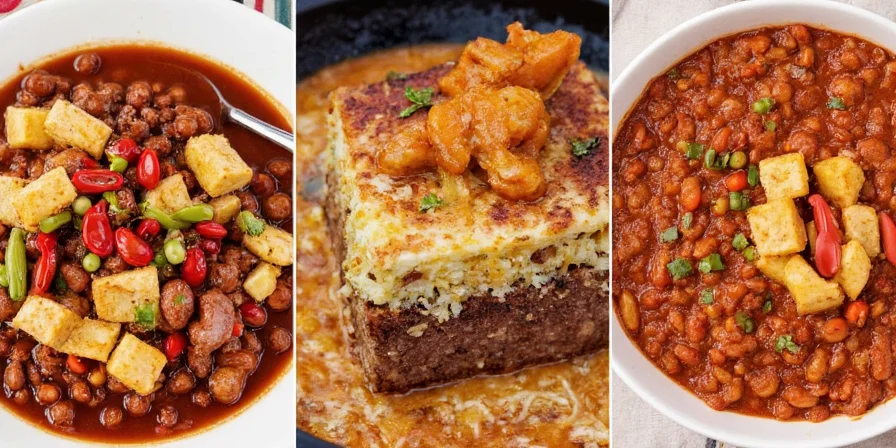 Korean-inspired venison chili with kimchi topping