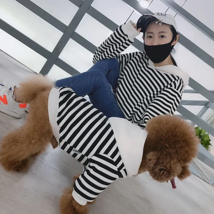 

OEM Fashion Matching Dog and Owner Clothes Stripe Pet Dog and mom Clothes