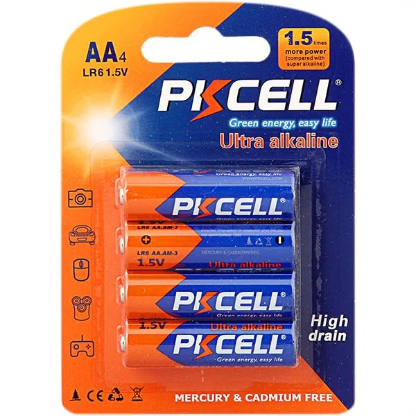 

PKCELL Brand AM3 battery LR6 alkaline battery size AA Dry Battery Pilas AA