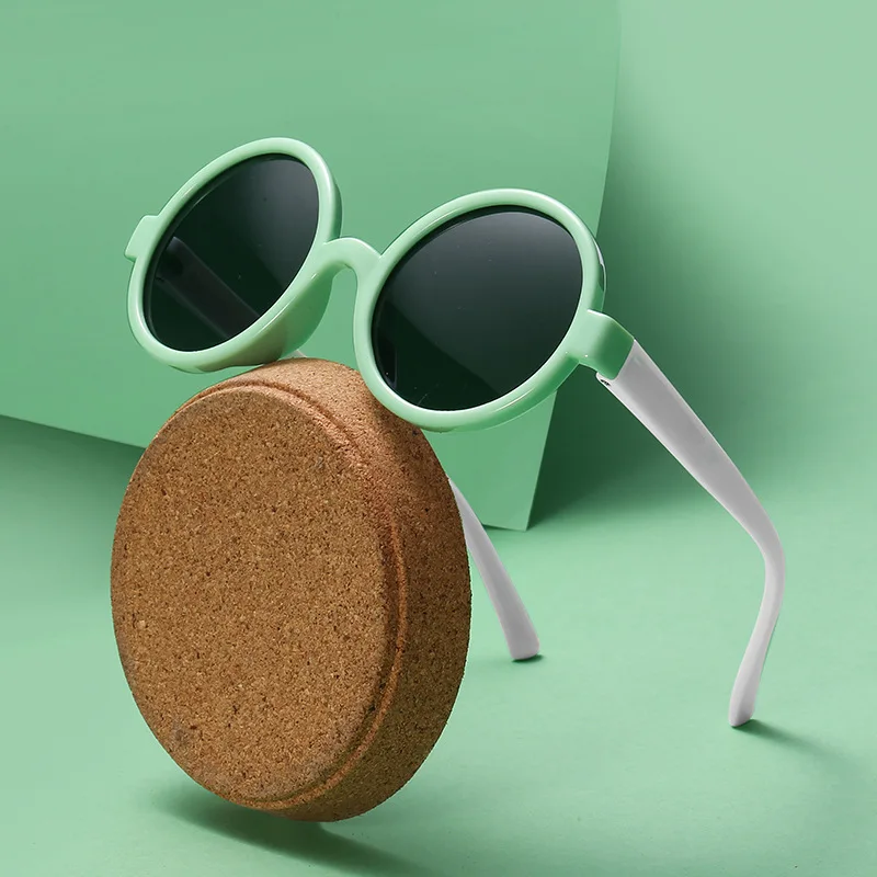 

SKYWAY Hot Sale Tpee Round Frame Polarized UV400 Children Sun Glasses Silicone Kids Sunglasses