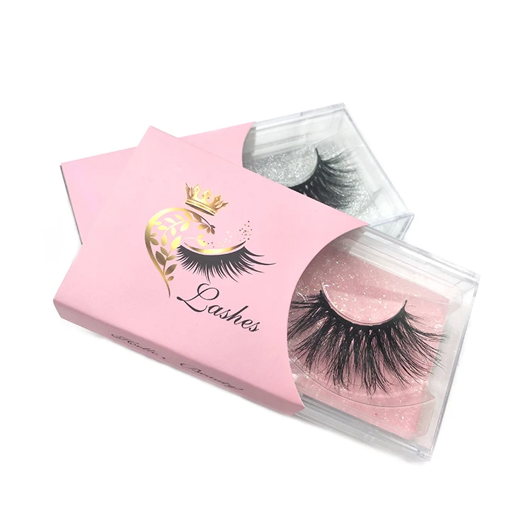 

USA Free shipping Free Customized Packaging Box Free logo label Luxury Crisscross Long thick MR-X 25mm 100% real mink eyelashes, Natural black