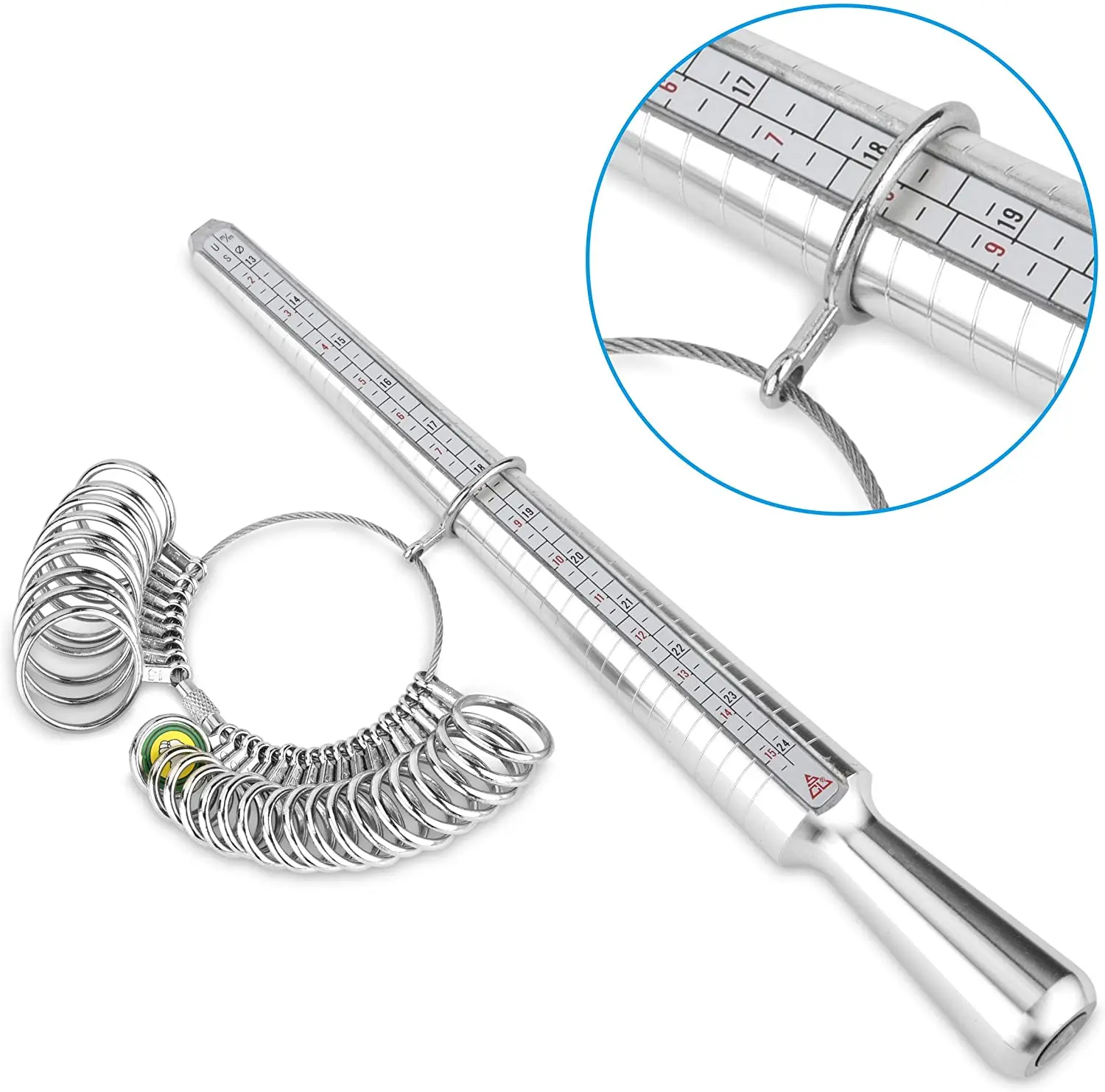 

Professional Jewelry Tools Ring Mandrel Stick Finger Gauge Ring Sizer Measuring UK/US Size For DIY Jewelry Size Tool Sets