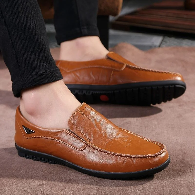 

Soft Leather Loafers Casual Shoes Moccasins For Men Leather men's casual dress