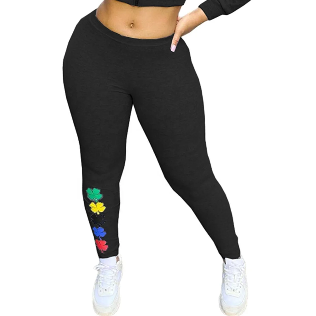 

MT81-7521 Fashion printed sexy slim hip-lifting casual trousers