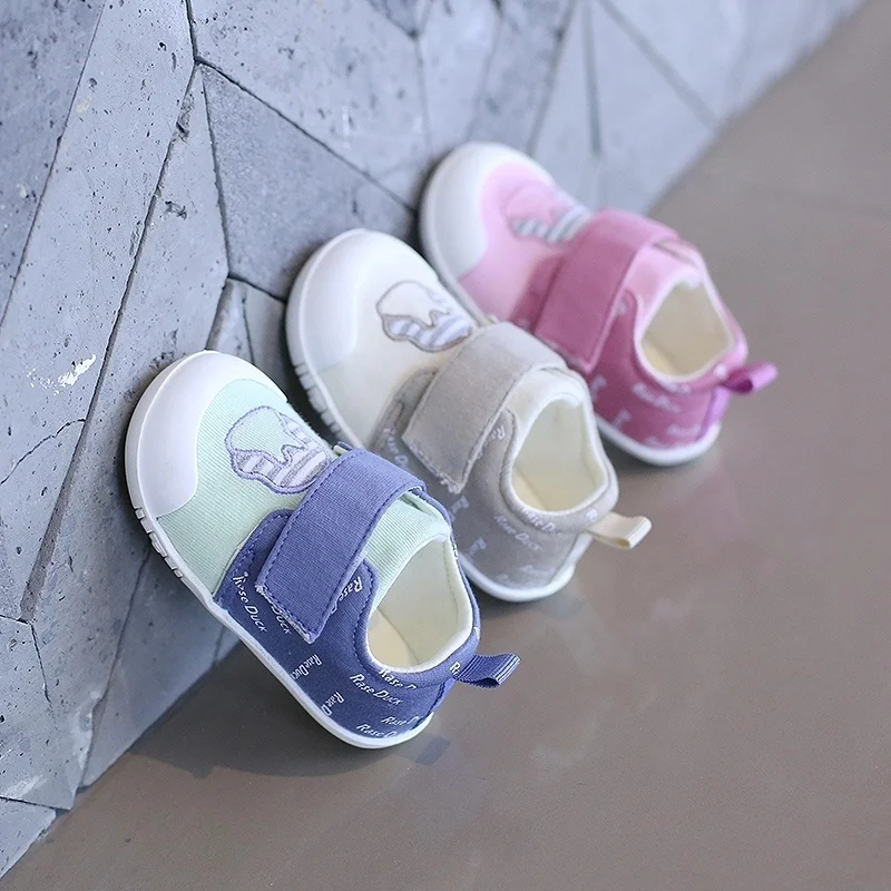 

2020 breathable 1-3 years soft sole cotton upper toddler baby unisex prewalker boys and girls first walk small baby shoes