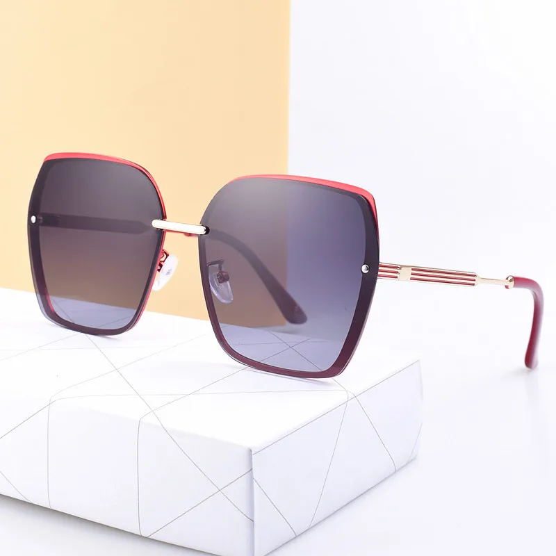 

2021 Sun Glasses Vintage Rimless Womens Fashion Sunglasses Ladies
