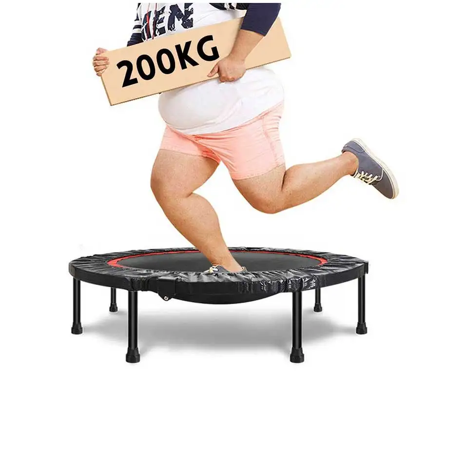 
40 inch Portable Foldable Outdoor Indoor Safely Mini Trampoline with Handrail for Kids Adults Fitness Workout Gym Exercise  (1600128706542)