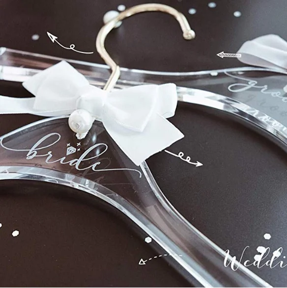 Custom Acrylic Bulk Clothes Hanger Full Dress Business Suit Hangers For Bride And Groom Buy