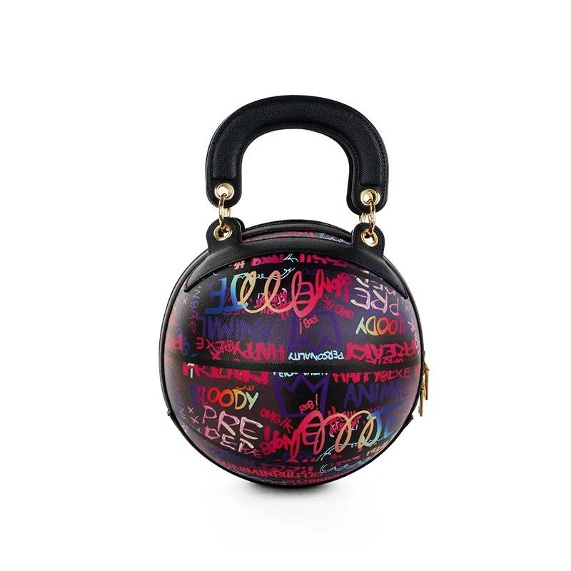 

Wholesale Black Graffiti Basketball Clutch Purse Handbags Women, Customizable