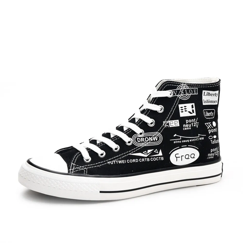 

Hot Sale Casual High Cloth Vulcanized Shoes, Customized color