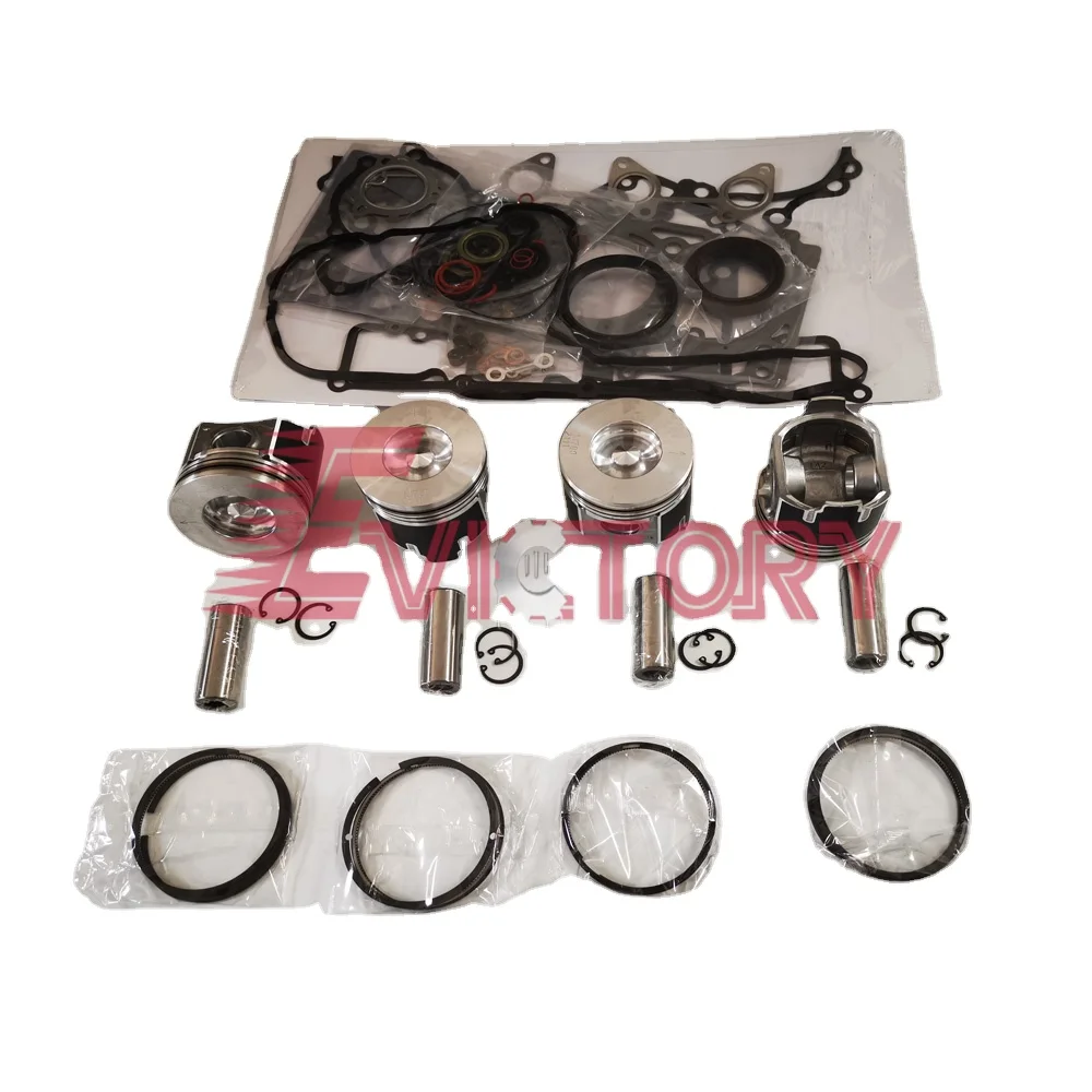 

For Bobcat KUBOTA V3307 rebuild kit piston ring gasket bearing +16pcs valve