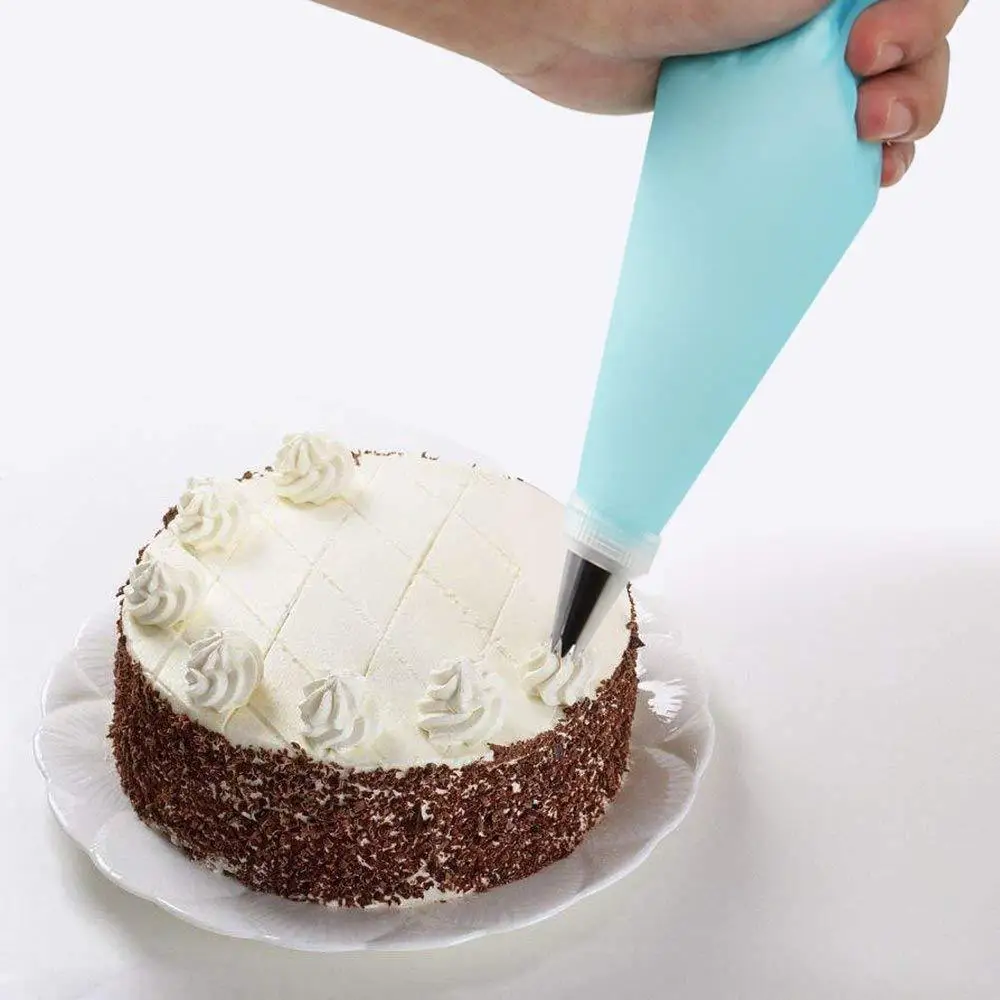 

Cake Decorating Kits Supplies With 24 Icing Tips 2 Silicone Pastry Bags 1 Flower Nails Reusable Plastic Couplers 3 Scraper
