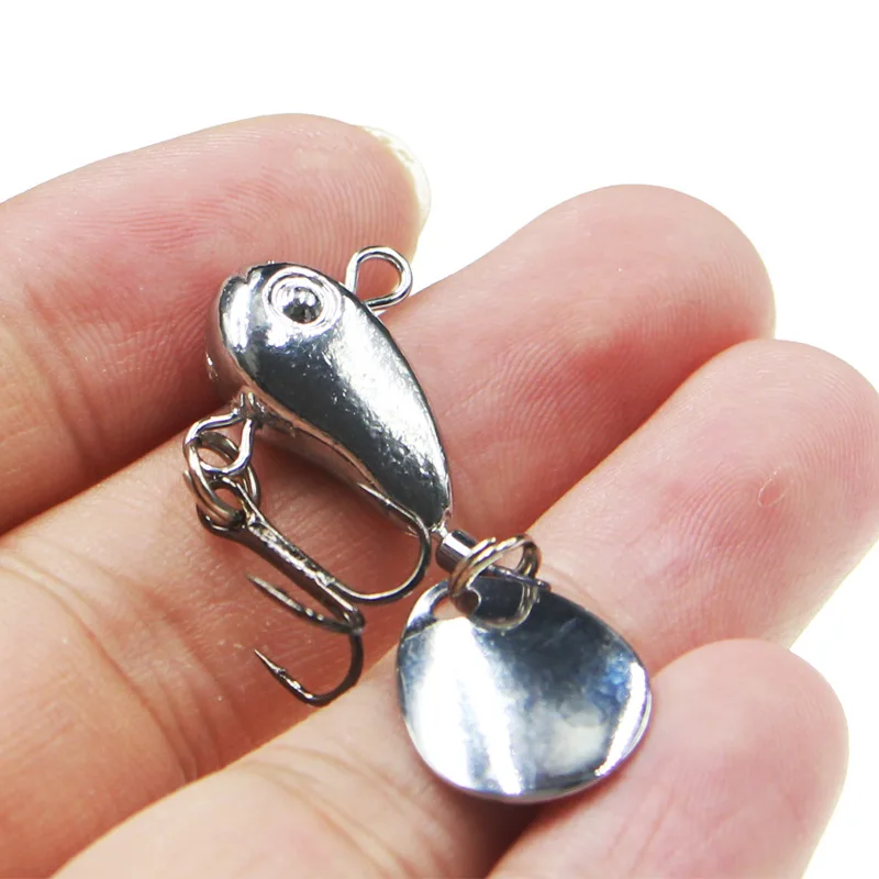 

KY 8.5g Metal Mini VIB Lure With Spoon Fishing Sinking Lead VIB Lure Spinner Bait Fishing Bait Hard Metal Bait, 1colors