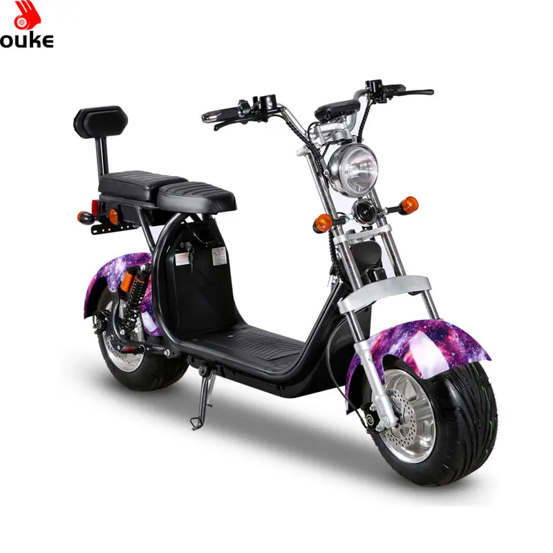 

2021 Top Selling EU doorstep shipping 60-80km Range Per Charge electric scooter fat tyre citycoco, Customized