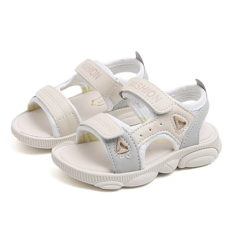 

Hot selling baby comfortable sandals summer new boy girls beach shoes kids sandals, White/pink