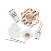 Wholesale Birthday Wedding Party Decorative Cake Plate, Disposable Paper Cup And Straws