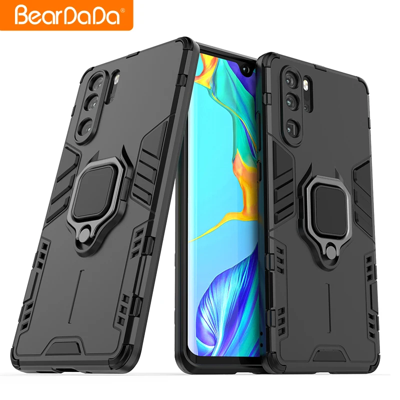 

magnetic stand armor strong defender full premium phone case cover for huawei P30 PRO universal mobile cover pscking with ring