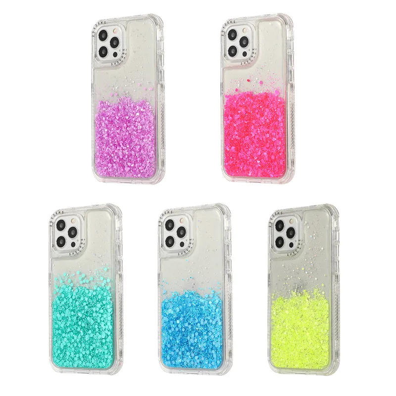 

Fashion Bling Glitter TPU Phone Case For iPhone 12 mini 12 11 Pro Max Xs Xr Xs Max 6 7 8 Plus, Multi colors