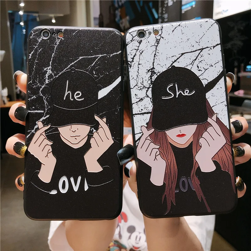 

Case for iphone 12 11 Pro Max mini XSMax XS XR 7 8 plus protective cover Funny couple men and women