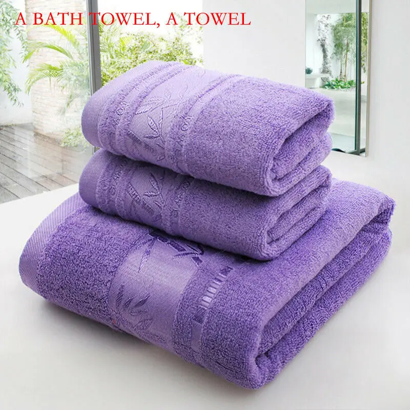 Custom Bamboo Fiber Bath Towel Set Adults Camping Shower Towels Hotel