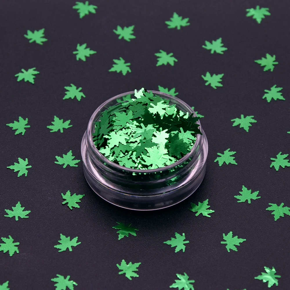 

Hot selling Fall leaves shape glitter KINGCH Manufacture