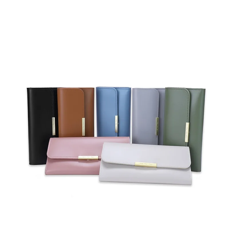 

OEM Fashion Korean Style Long women PU Leather Card holder Coin Holder Casual Wallets, Customized