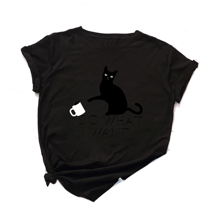 

New Arrivals Basic Women 100% Cotton High Quality Graphic Short Tees Print Female Custom Printed Top Oversized T Shirt Sleeve, Customized color