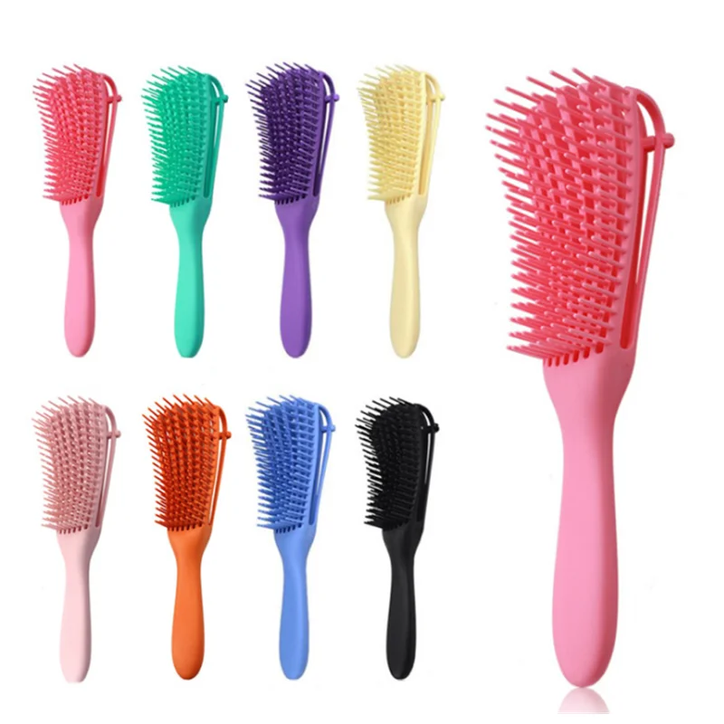 

8 Colors ABS Eight Claw Massage Detangling Comb Women Curly Hair Detangler Brush