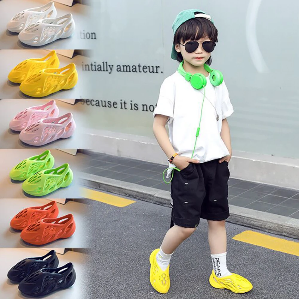 

Hot Sale Summer Kids Beach Slipper Yezzy Slide Children Sandals For Boy Girls, Customized color