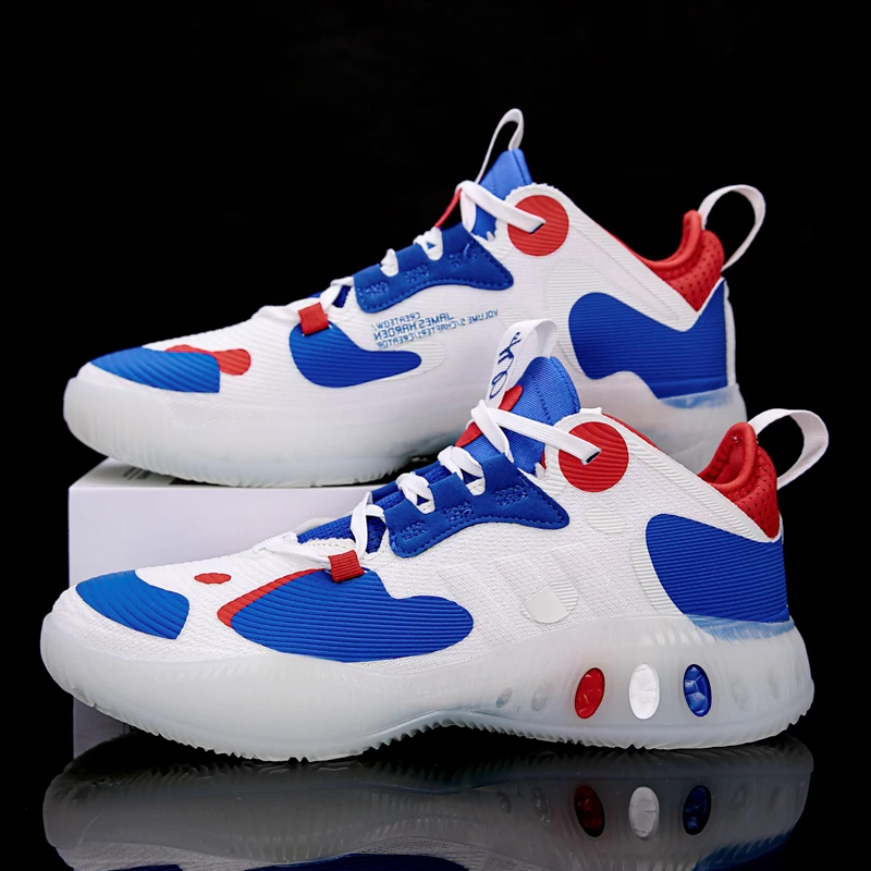 

China Factory Custom Shoes Men Basketball Lightweight Wear Resistant Basketball Sneakers, Optional