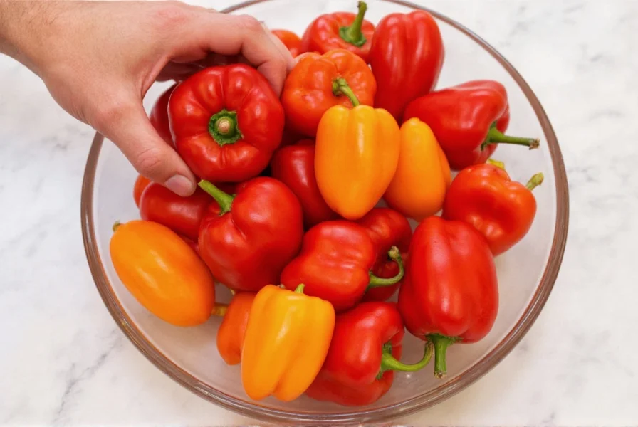 Hot bell pepper on table