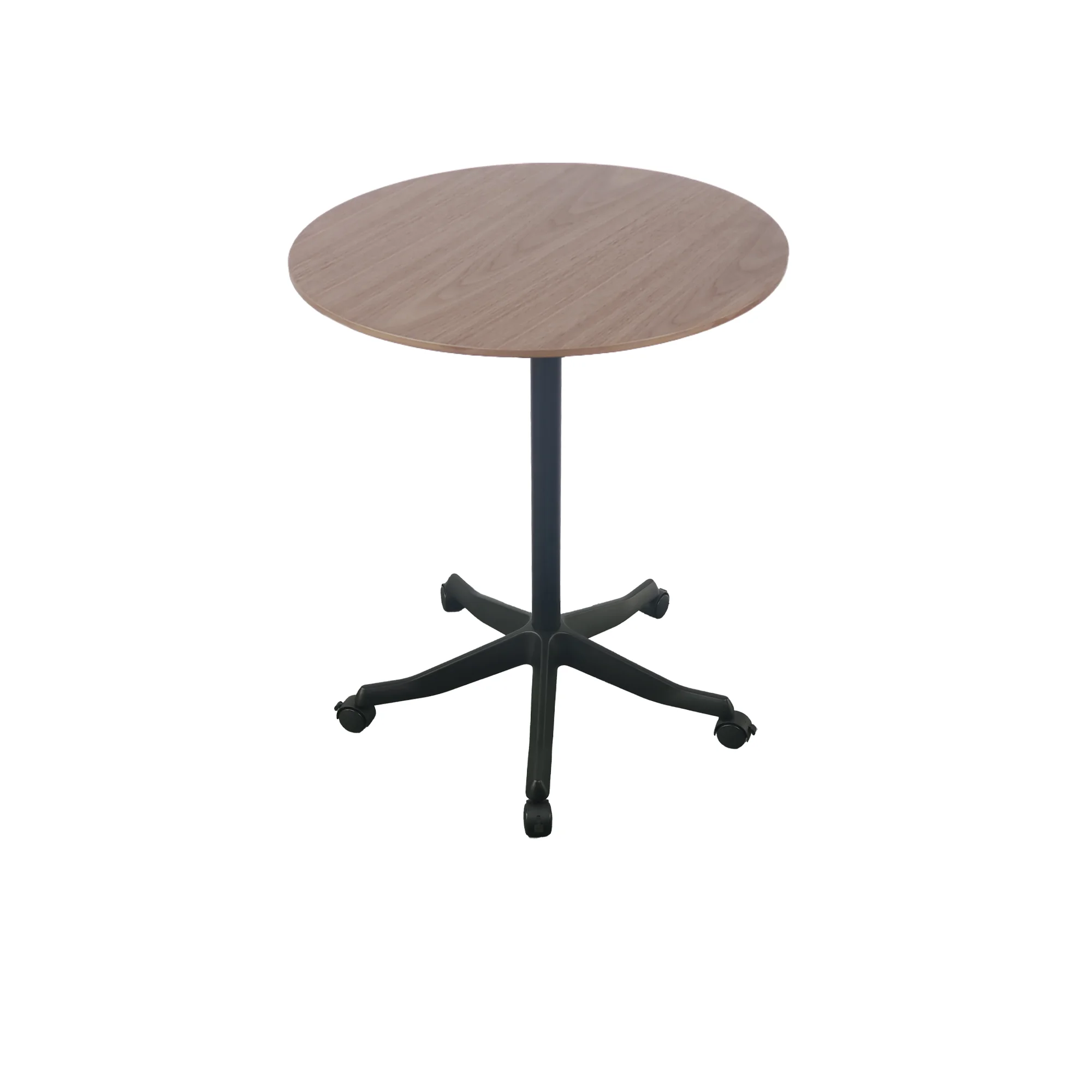 Mobile wooden round table Mobile desk Mobile coffee table Mobile round table