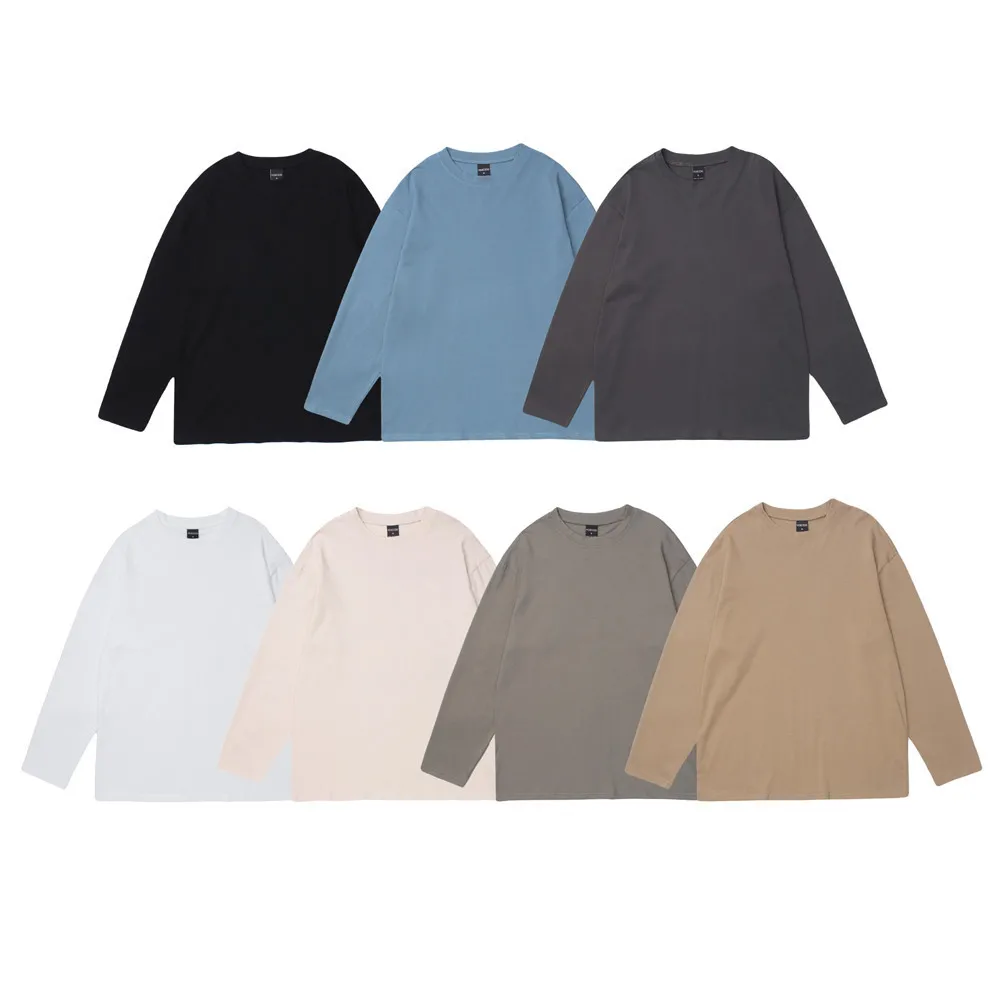 

custom logo Premium 100% cotton Oversized Tshirt For Men T Shirt Full Long Sleeve t-shirts, Customized color