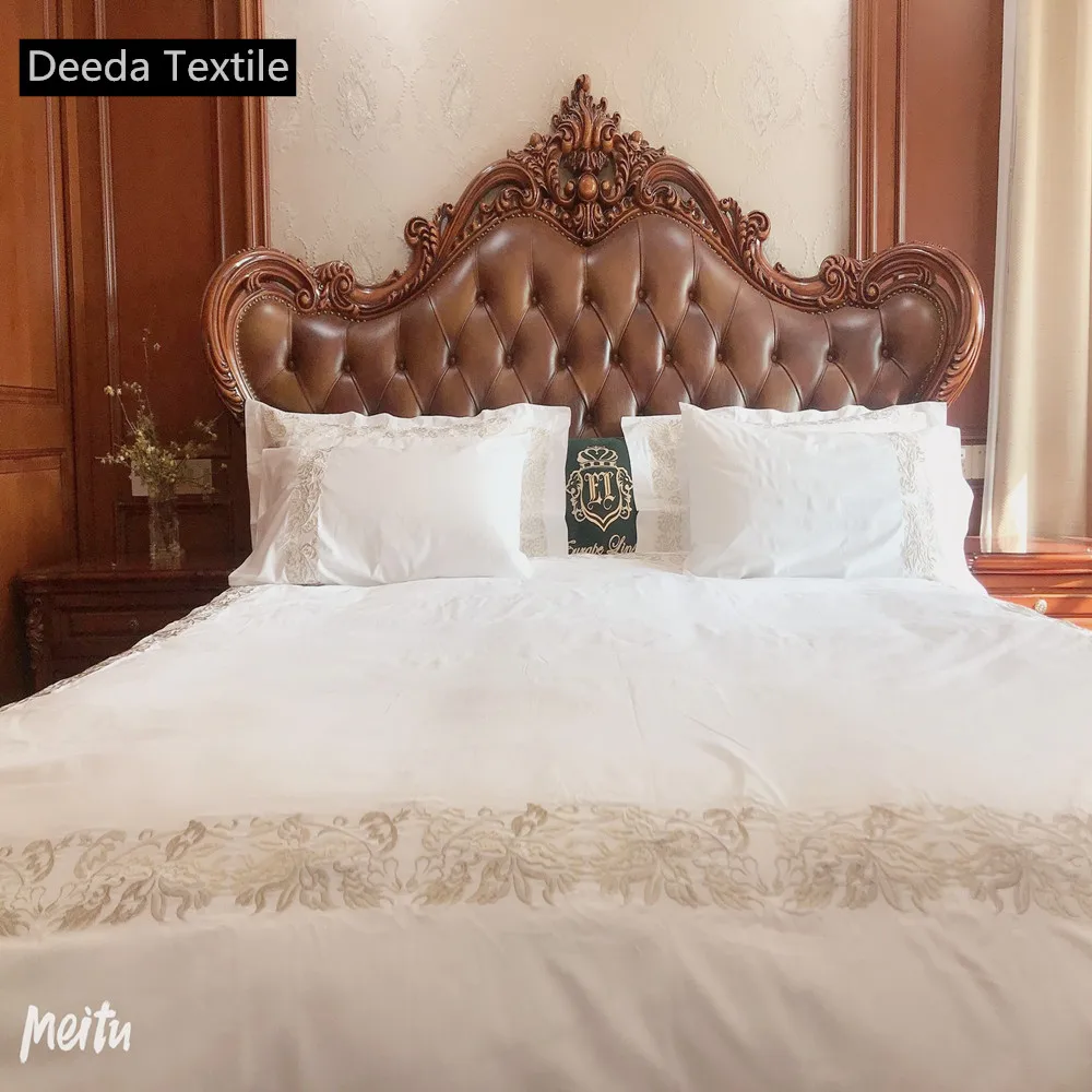 Deeda Factory 80s Hilton Luxury 100 Extra Long Staple Cotton Embroidery Hotel Bed Linen Buy 80s Hilton Embroidery Hotel Bed Linen