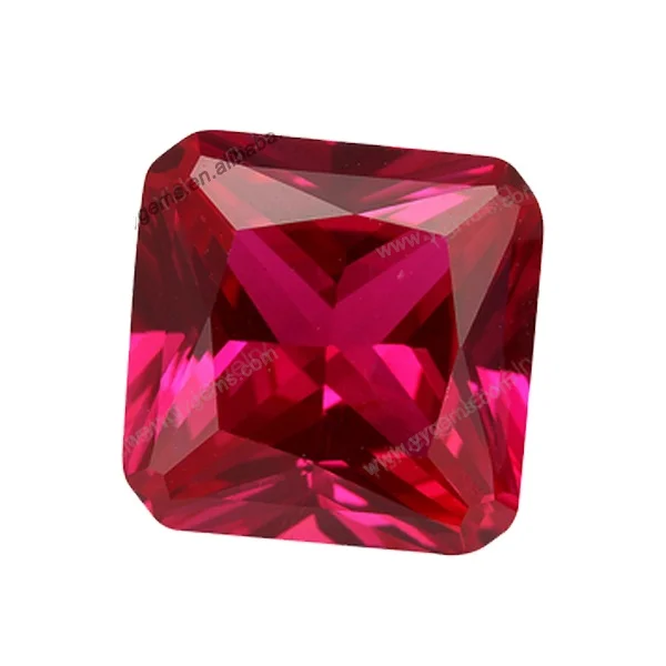 

Wholesale Square Shape Precious Ruby Stone Corundum Filled Ruby Prices