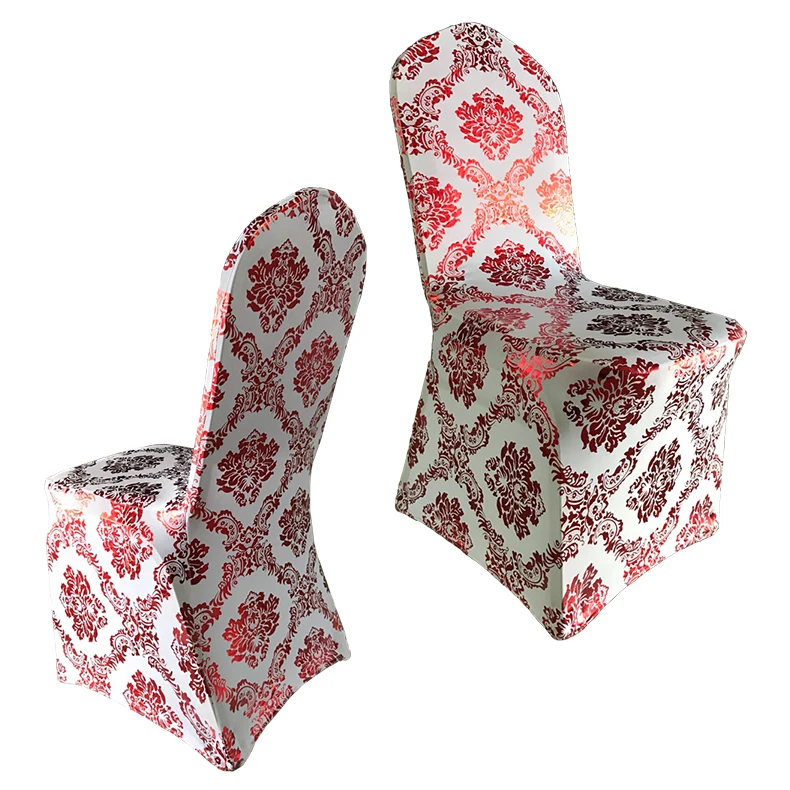 Factory Universal Metallic Liquid Spandex Banquet Gold Chair Cover For