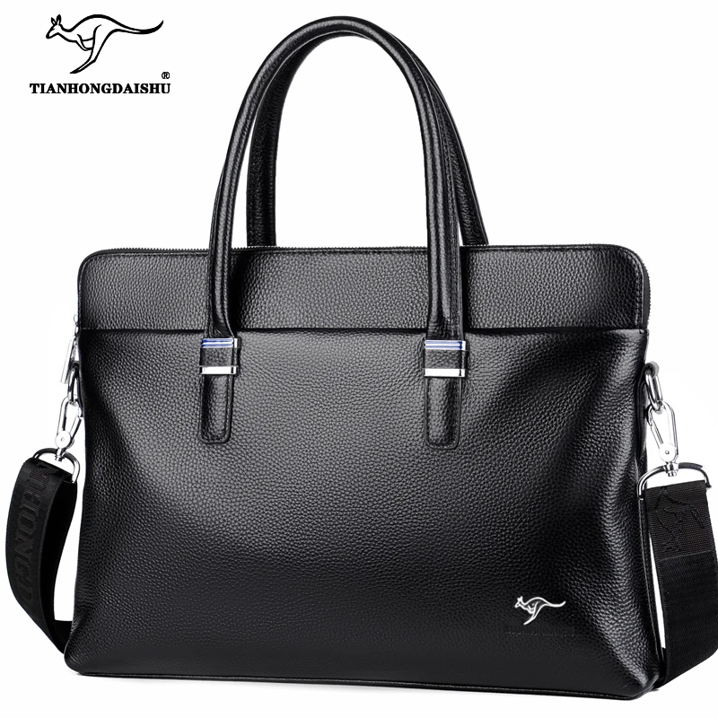 

Custom Custom LOGO Business Head Cowhide Handbag Casual Briefcase Salesman Computer Bag