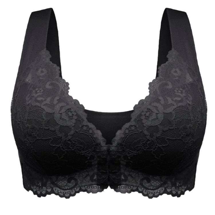 

5d Shaping Seamless Front Closure Women Soft Lace Big Size Sexy Lady Bra, You can mix different colors