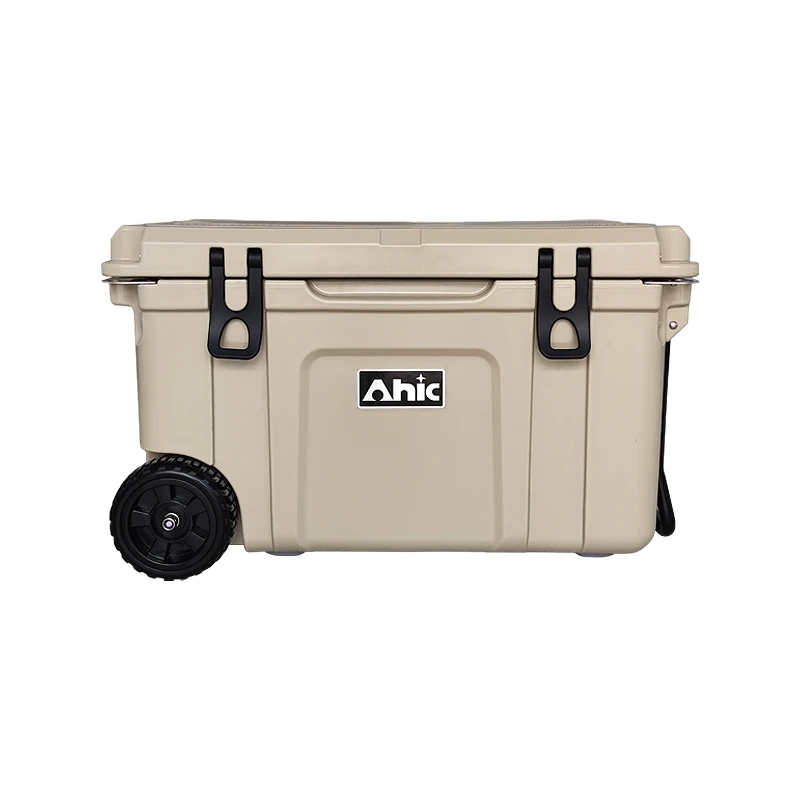 

2023 Hot selling ice cooler camping cooler box with wheels
