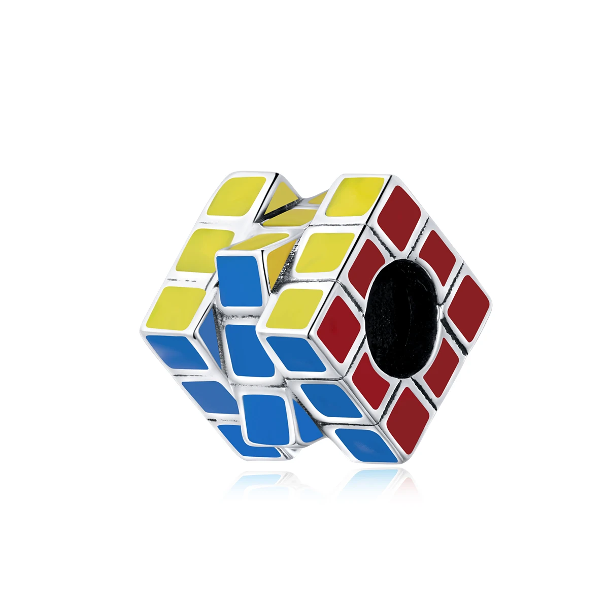 

hot sale jewelry accessories 925 silver colorful cube charms