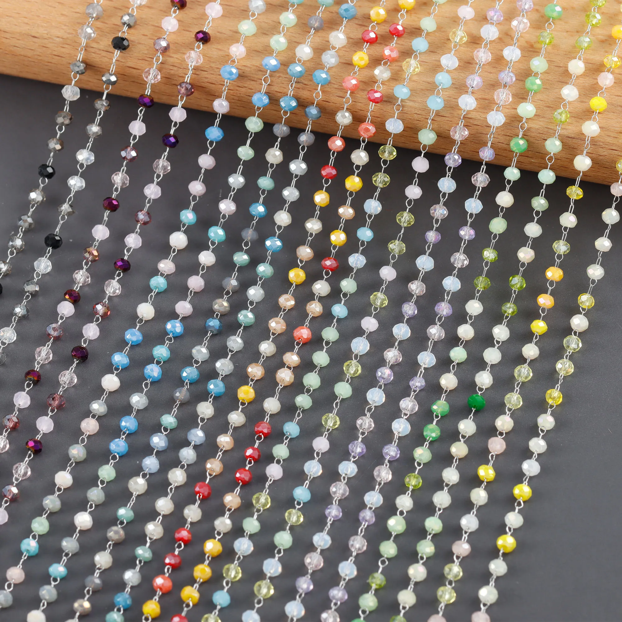 

Multi Color Stainless Steel Bead Chain Diy Necklace Charms For Jewelry Making Accessories C252, Picture shown